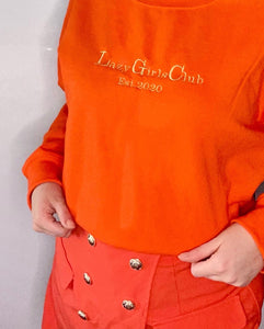 Tangtastic Orange Sweatshirt - Gold Embroidery